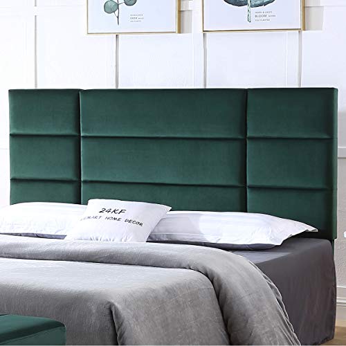 24KF Mid-Century Velvet Upholstered Tufted King Headboard With ...