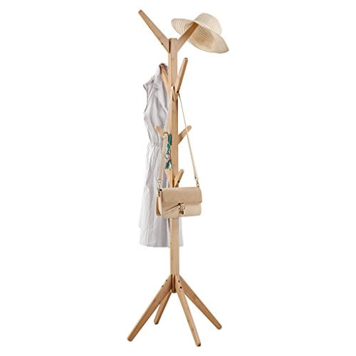 LANGRIA Free Standing TreeShaped Coat Rack, Bamboo Mid Decco