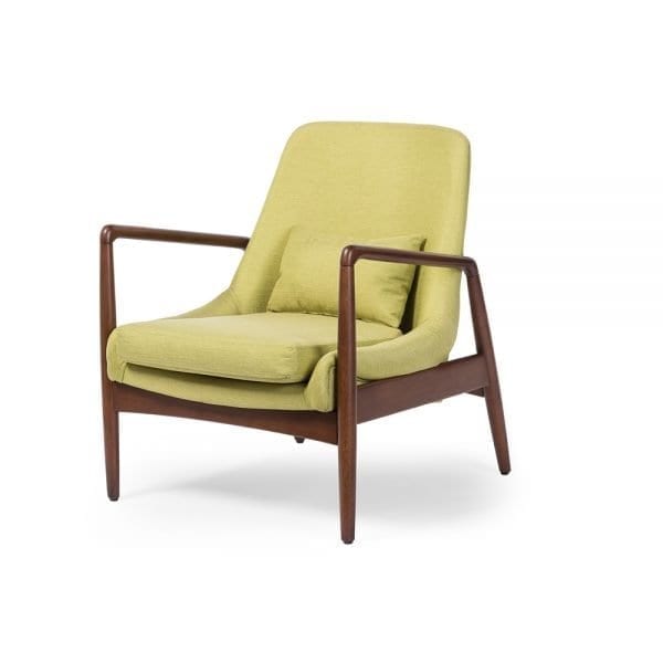 Carter Danish Modern Lounge Chair Green