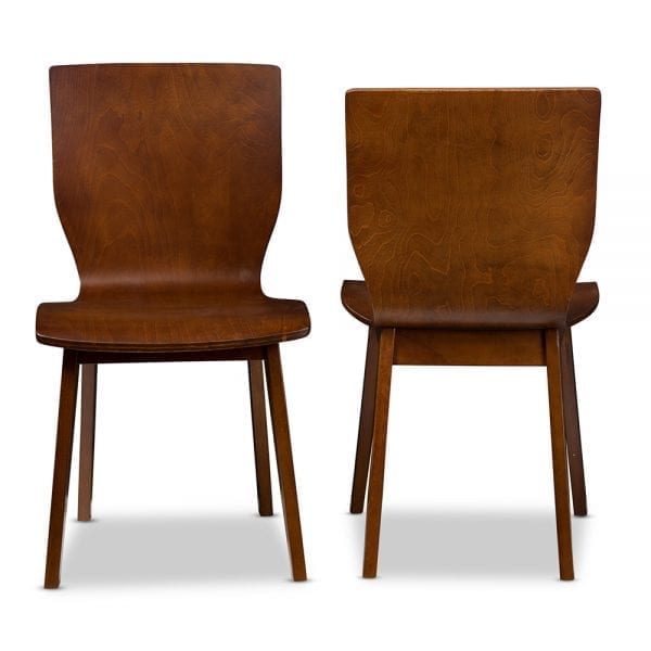 Elsa Bent Wood Dining Chairs Front and Back
