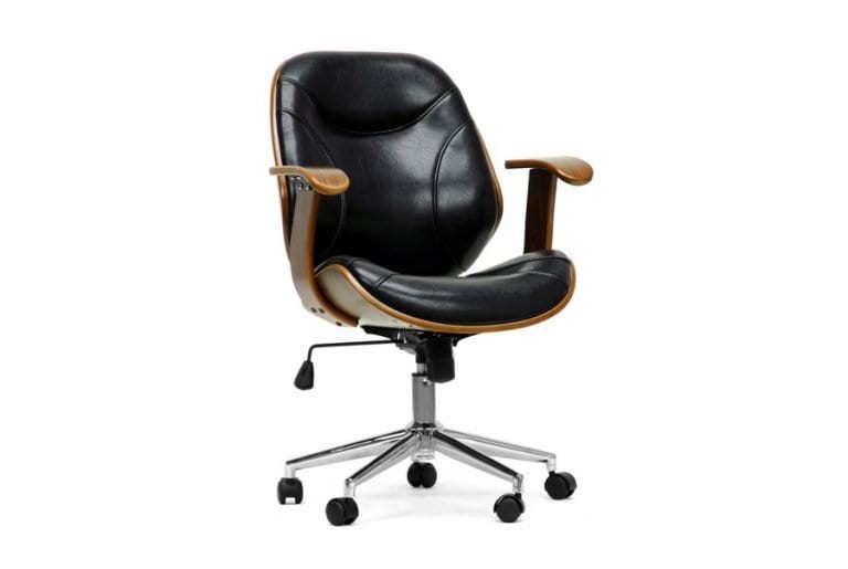 Rathburn Modern Office Chair Molded Wood Design Mid Decco