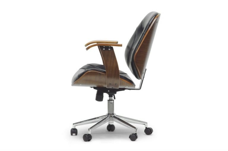 Rathburn Modern Office Chair Molded Wood Design Mid Decco