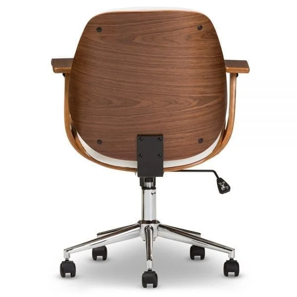 Rathburn Modern Office Chair White Back