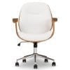 Rathburn Modern Office Chair - Molded Wood Design - Mid Decco