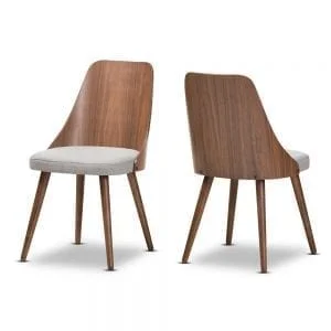 Romily Bent Wood Dining Chairs Light Grey Main