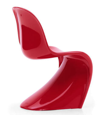 Panton Chair in red by Vitra