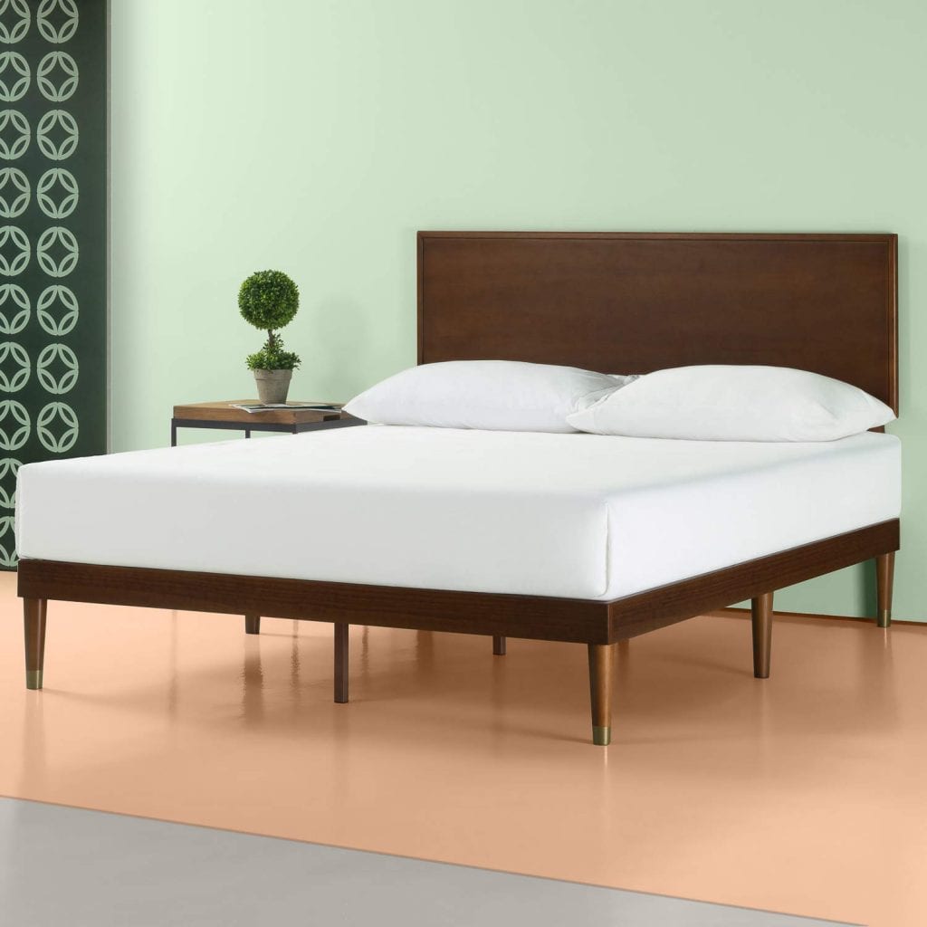 Zinus Deluxe MidCentury Modern Wood Platform Bed Mid Decco