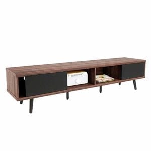 Bestier Long TV Stand with 6 Legs