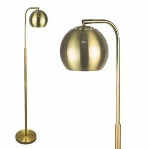 Globe Floor Lamp - Brushed Brass Finish