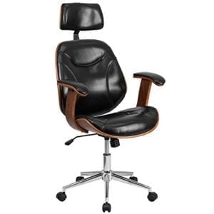Executive Ergonomic Wood Swivel Office Chair