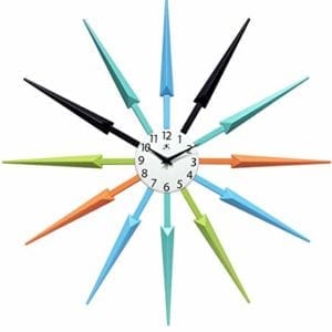 Midcentury Multicolored Wall Clock