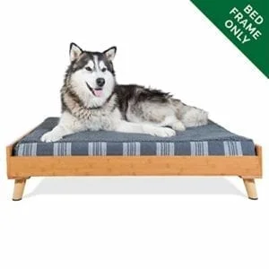 Mid Century Modern Bamboo Pet Dog Bed Frame