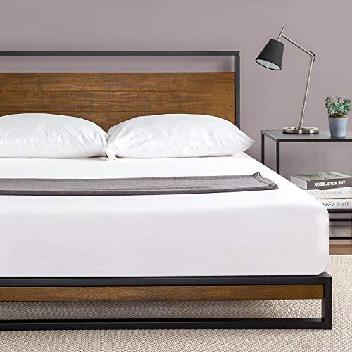 Suzanne Metal and Wood Platform Bed