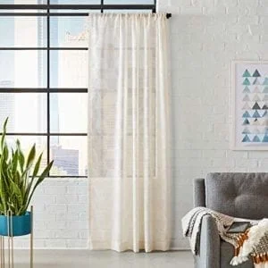 Rivet Mid-Century Curtain, Cream