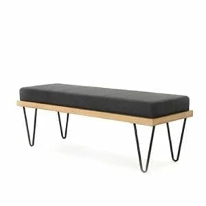 Christopher Knight Home Elaina Bench, Dark Charcoal