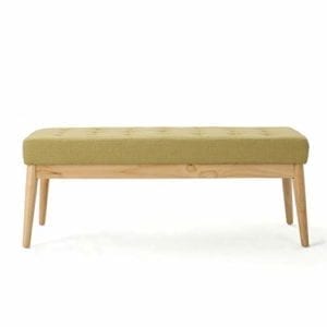 Christopher Knight Anglo Olive Green Fabric Bench, Bright