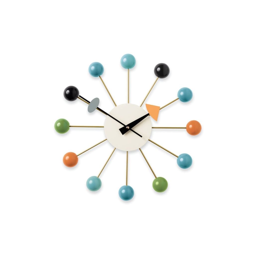 Ball Wall Clock Mid Decco