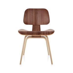Eames Molded Plywood Dining Chair with Wood Base