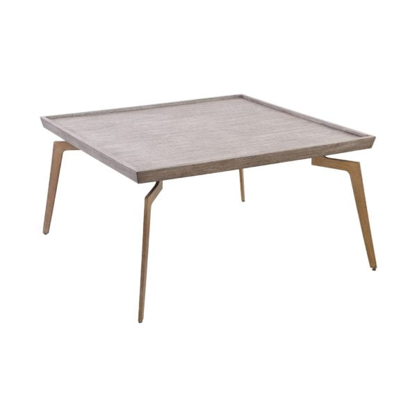 Larocca Coffee Table in Soft Gold and Grey Birch Veneer