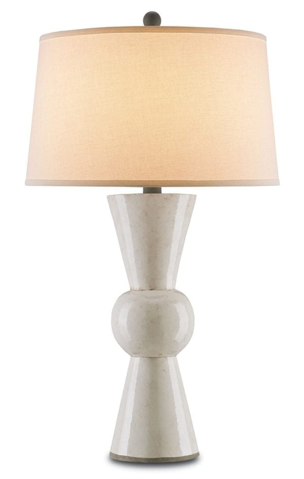 Upbeat Table Lamp in White design by Currey & Company