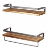 Peter's Goods Floating Wall Shelves with Rails - Set of 2 - Mid Decco